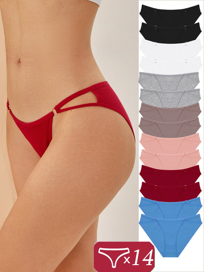 14-Pack Women's Bikini Briefs - Soft Seamless Everyday Comfort – view 2