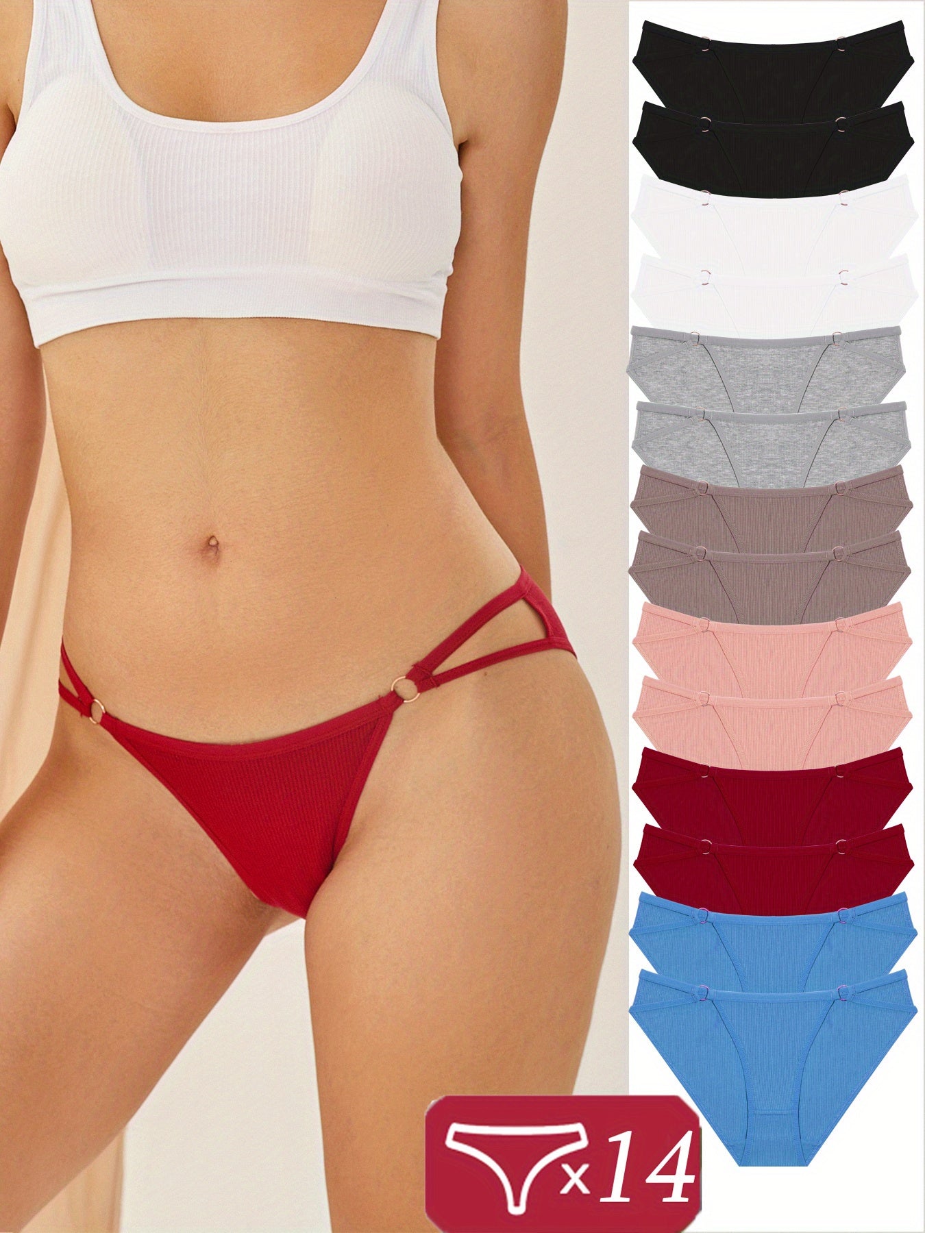 14-Pack Women's Bikini Briefs - Soft Seamless Everyday Comfort – view 5