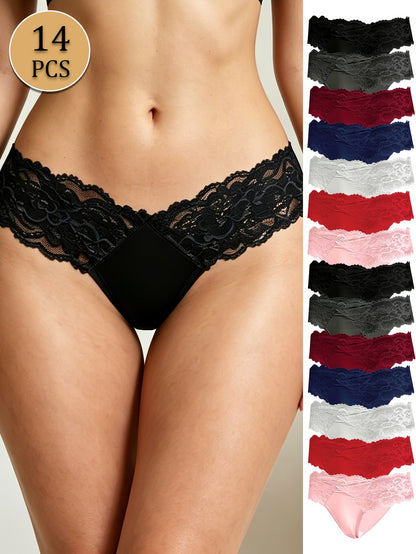 14-Pack Women's Thong Underwear - Adjustable Low-Rise Comfort – view 2