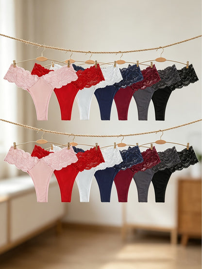 14-Pack Women's Thong Underwear - Adjustable Low-Rise Comfort – view 7