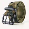 Camouflage Canvas Belt, Durable Black Alloy Buckle, Rugged Casual Men's Style, Factory Direct