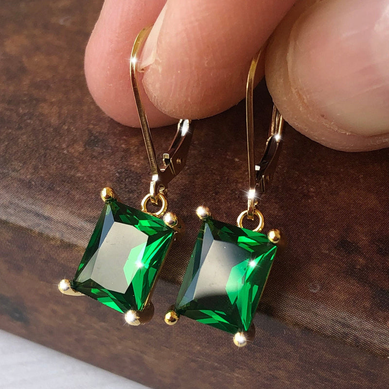 4 pairs of sets, purple/ green/ red/ blue, Women's earrings, earrings.