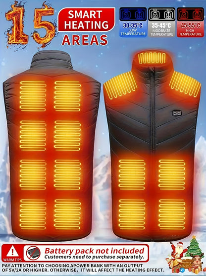 15-Zone USB Heated Vest - Front and Back Heat Controls – view 7