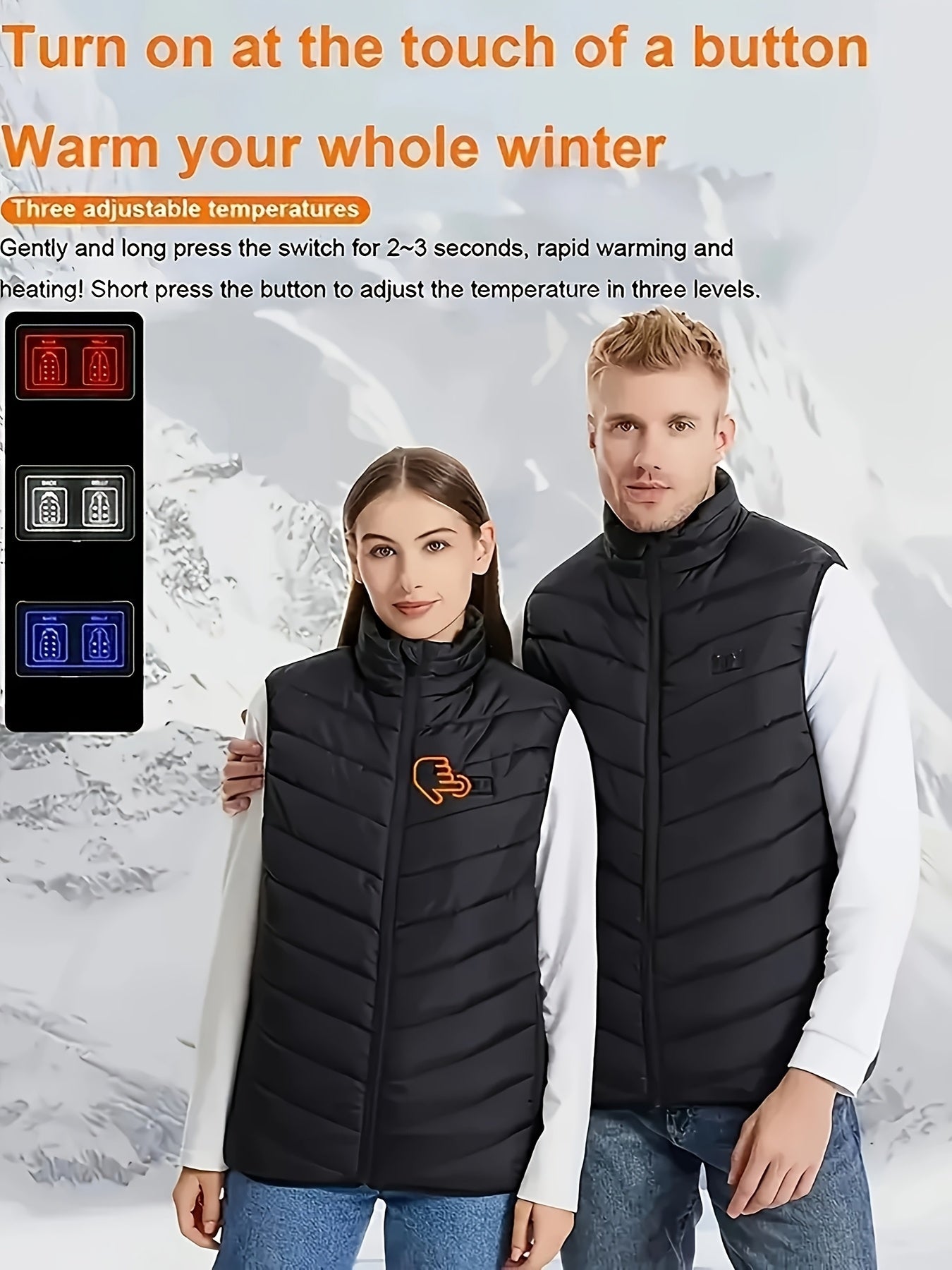 15-Zone USB Heated Vest - Front and Back Heat Controls – view 10