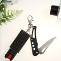 Unisex Safety Keychain Set Including Spray And Mini Pocket Knife, Ideal As Holiday Gifts And Easy for Daily Carry