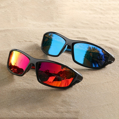Sports Sunglasses 4 Pack UV400 Full Frame - Ultra-Light PC Lens Bulk Set Men Women Cycling Running Hiking Fishing Outdoor Activities