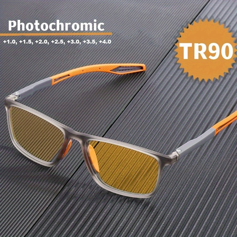 TR90 Sport Sun Reading Glasses Ultralight Photochromic Presbyopia Eyeglasses Women Men Sight Optical Eyewear Diopters to 4.0