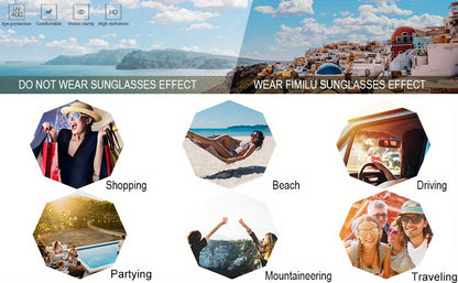 Oversized Sunglasses for Women UV400 Protection Trendy Large Frame Fashion Eyewear Anti-Glare Polarized Lens Multiple Colors Available Daily Casual Wear