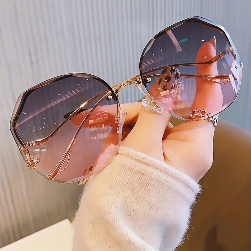 3pcs Women's Fashion Glasses Frameless Frame Fashion Glasses Street Photo Graphy Fashion Fashion Glasses for Men And Women