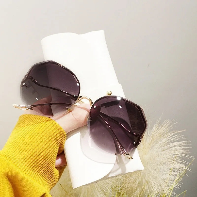 3pcs Women's Fashion Glasses Frameless Frame Fashion Glasses Street Photo Graphy Fashion Fashion Glasses for Men And Women