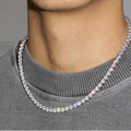 Sparkling Hip Hop Tennis Chain Necklace Party Accessory for Both Men And Women