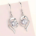 [Sparkling Gift] S925 Moissanite Heart Drop Earrings - Elegant Sparkling Jewelry for Love and Celebration
