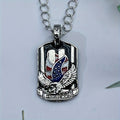 Elegant Men' Patriotic Eagle American Flag Necklace