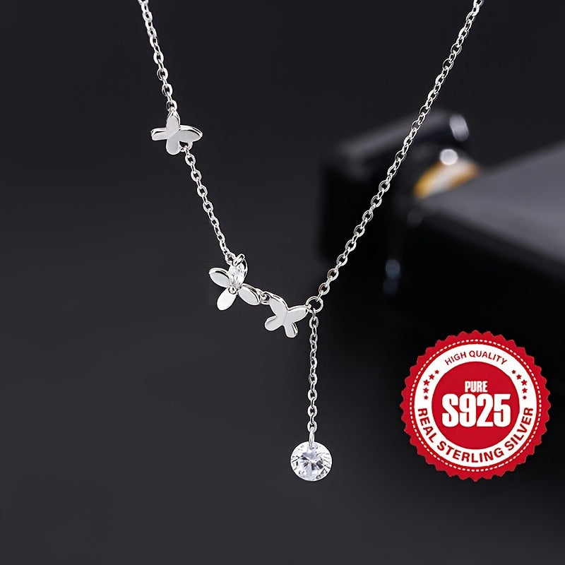 Elegant 925 Sterling Silver Butterfly Anklet With Sparkling zirconia - Hypoallergenic & Durable Foot Jewelry For All Occasions