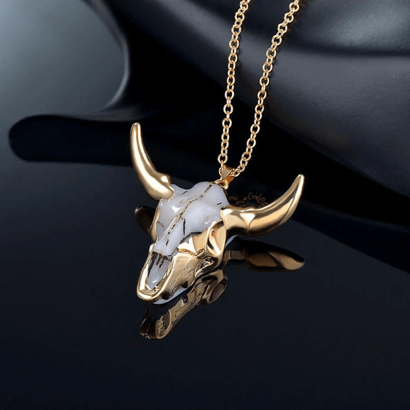 1 Pc Simplicity Hip Pop Trendy Unique Cattle Shape Pendant Necklace Men Accessories Party Jewelry