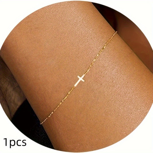 Gold Pearl Bead Chain Bracelet for Women — Adjustable Stainless Steel Cuban Twisted Chain, Elegant Bridesmaid Jewelry & Gift for Her