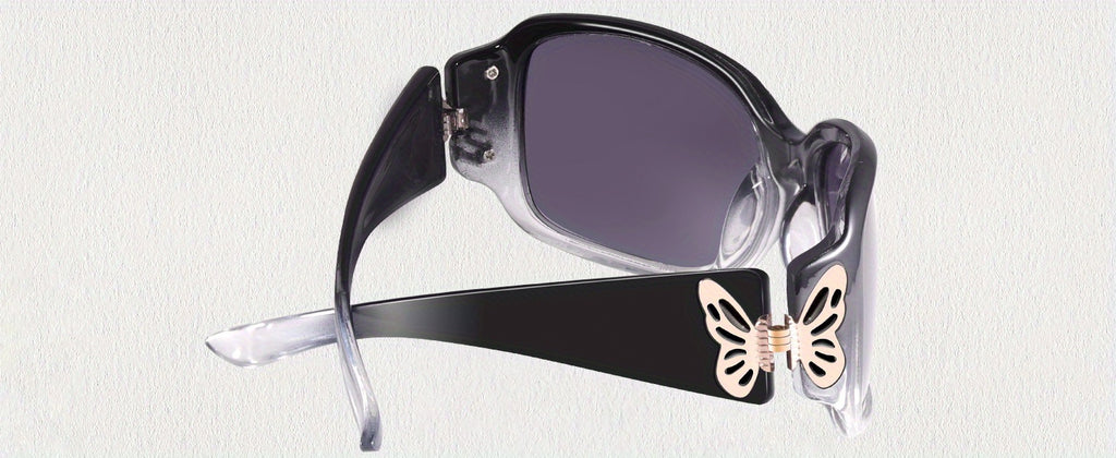 Fashion Glasses for Women Polarized Protection Wrap Around Glasses Trendy Butterfly Decor Fashion Accessories