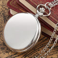 1pc Luxury Smooth Quartz Pocket Watch Pure Color Retro Steampunk Necklace Pendant Clock Watches