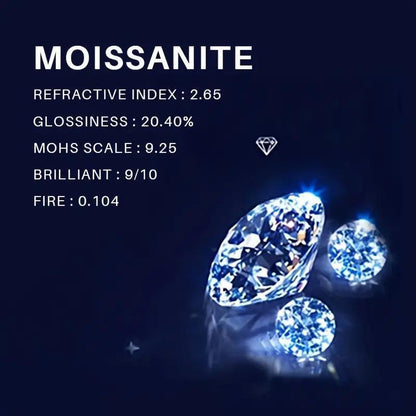 Moissanite Engagement Ring Oval 2 Carat - S925 Sterling Silver Hypoallergenic Egg-Shaped Bohemian Ring for Women, Elegant Wedding Anniversary Promise Ring Sizes 5-10