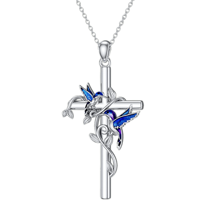 Pendant Necklace Set 3pcs – Animal Charm Hummingbird Butterfly Turtle Cross, Elegant Fashion Jewelry Gift for Women, Valentine’s Day & Anniversary
