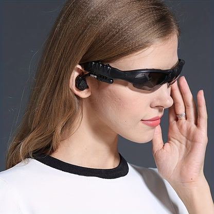 Smart Glasses Bluetooth Wireless Headphones - Open Ear Audio Hands-Free Calls Music Navigation Noise Cancelling Mic Driving Outdoor Men Women