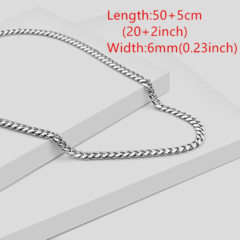 Grandson Necklace Gift – Stainless Steel Cuban Link Chain with Engraved Message Card & Gift Box, Meaningful Birthday Christmas Graduation Keepsake Jewelry Present for Grandson from Grandma Grandpa