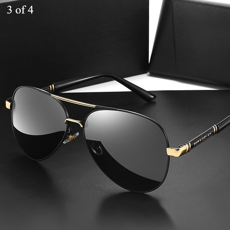 Polarized Sunglasses for Men Women - Double Bridge UV400 Protection Fashion Eyewear Anti Glare Driving Hiking Fishing Gift