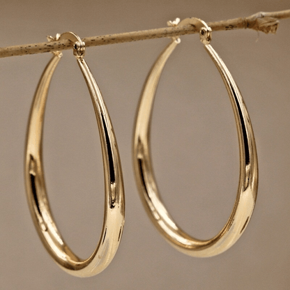 Hoop Earrings for Women Bohemian Retro Minimalist Gold No-Plating Nickel-Free Sensitive Ears Daily Wear Christmas Gift Jewelry