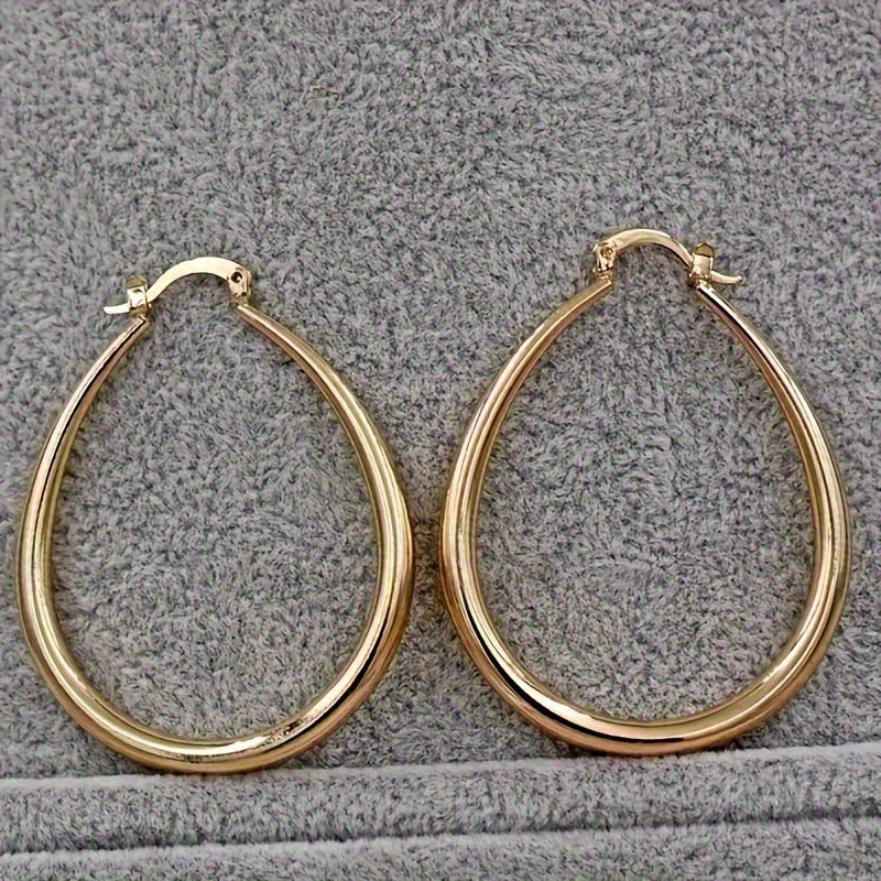 Hoop Earrings for Women Bohemian Retro Minimalist Gold No-Plating Nickel-Free Sensitive Ears Daily Wear Christmas Gift Jewelry