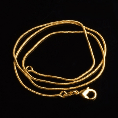 Snake Chain Necklace Set – 1Pc or 5Pcs Unisex Gold & Silver Necklace, Multiple Lengths 16"-30", Elegant Layering Chain for Wedding Party & Daily Wear
