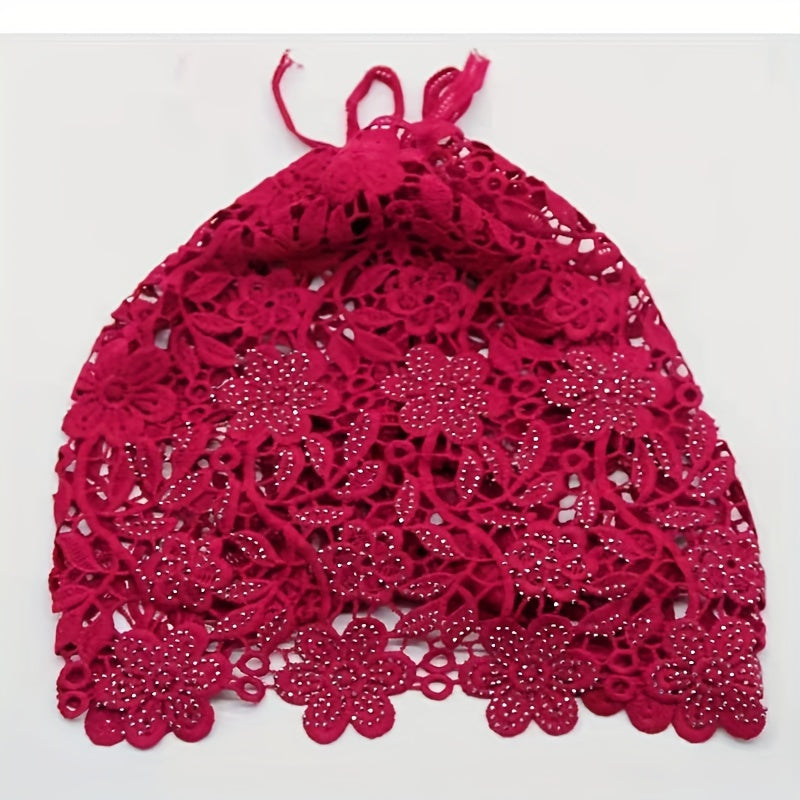 Delicate Lace Hat - Amphibious Hollow Design, Lightweight Beanie for Women