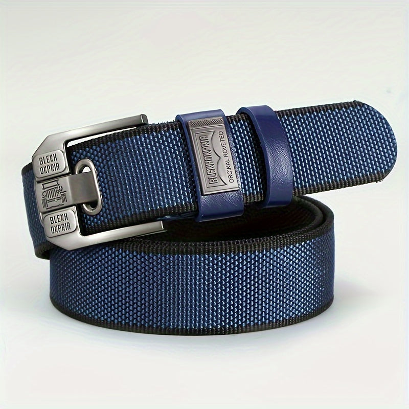 1pc Simple Style Men's Women's Belt with Non-hole Sliding Buckle Durable Flexible Belt Large Size Alloy Square Buckle Multi-functional Accessories Ideal for Gift Gifts Halloween Christmas Holiday Gifts