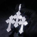 1pc Luxury Fashion Cross Jewelry 24inch Satinless Rope Chain Hip Hop Classic Retro Three-layer Cross Pendant Copper Inlaid Square Synthetic Cubic Zirconiaia Men's Cross Necklace