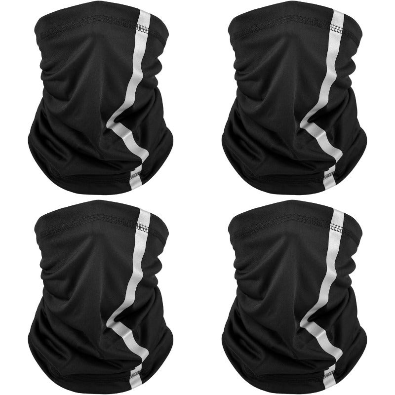 4pcs Reflective Neck Gaiters Visibility Neon Safety Bandana Wind Dust Scarf Bandanas