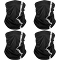 4pcs Reflective Neck Gaiters Visibility Neon Safety Bandana Wind Dust Scarf Bandanas