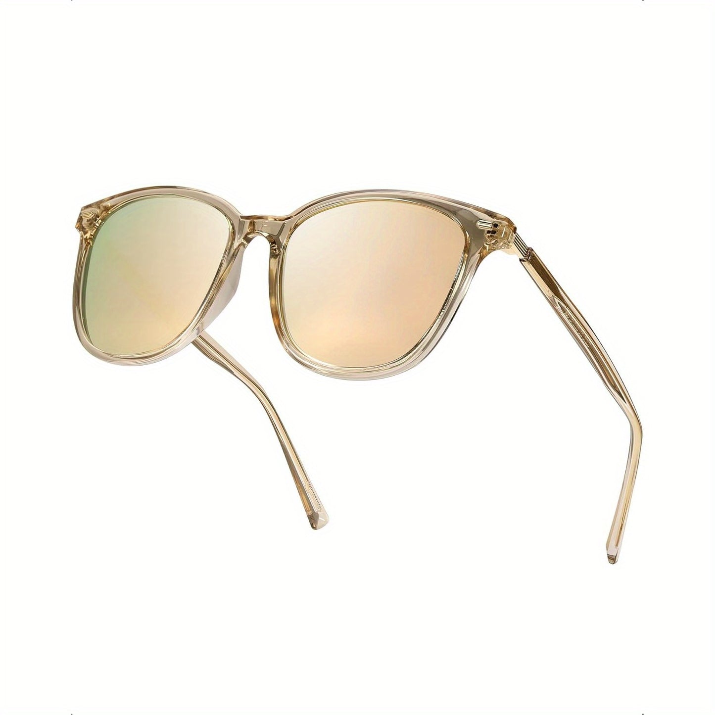 Polarized Sunglasses Women Mirrored Lens Large Oversized Frame UV Protection Trendy Fashion Shades Multiple Colors Brown Pink Gray Tortoiseshell Green Blue