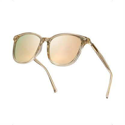 Polarized Sunglasses Women Mirrored Lens Large Oversized Frame UV Protection Trendy Fashion Shades Multiple Colors Brown Pink Gray Tortoiseshell Green Blue