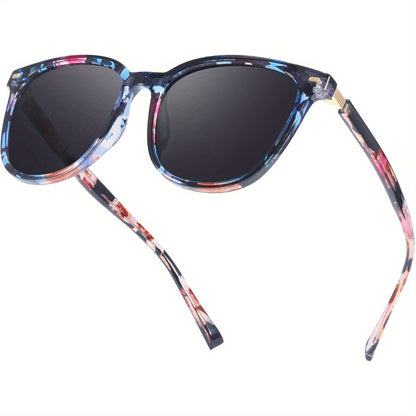 Polarized Sunglasses Women Mirrored Lens Large Oversized Frame UV Protection Trendy Fashion Shades Multiple Colors Brown Pink Gray Tortoiseshell Green Blue
