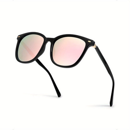 Polarized Sunglasses Women Mirrored Lens Large Oversized Frame UV Protection Trendy Fashion Shades Multiple Colors Brown Pink Gray Tortoiseshell Green Blue