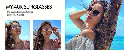 Polarized Sunglasses Women Mirrored Lens Large Oversized Frame UV Protection Trendy Fashion Shades Multiple Colors Brown Pink Gray Tortoiseshell Green Blue