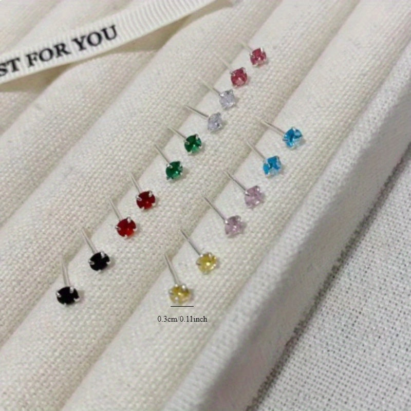 8 Pairs 925 Sterling 925 Silver Stud Earrings Set - Simple Elegant Ear Studs for Daily Wear and Party Occasions, Versatile Earrings for All Seasons, Hypoallergenic Ear Needle