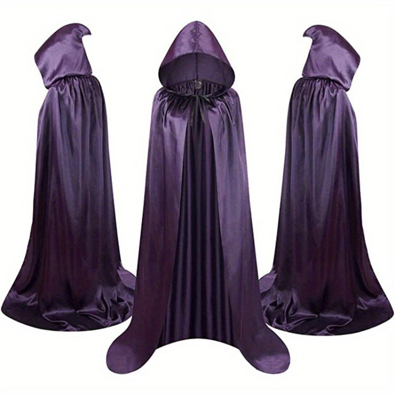 Halloween Hated Black Death Cape, 59.06inch, No Assembly/ Electricity Required, Festive Adult Party, Horror House, Carnival, Halloween Party Decoration Supplies, Gothic Style, Cosplay Lovers