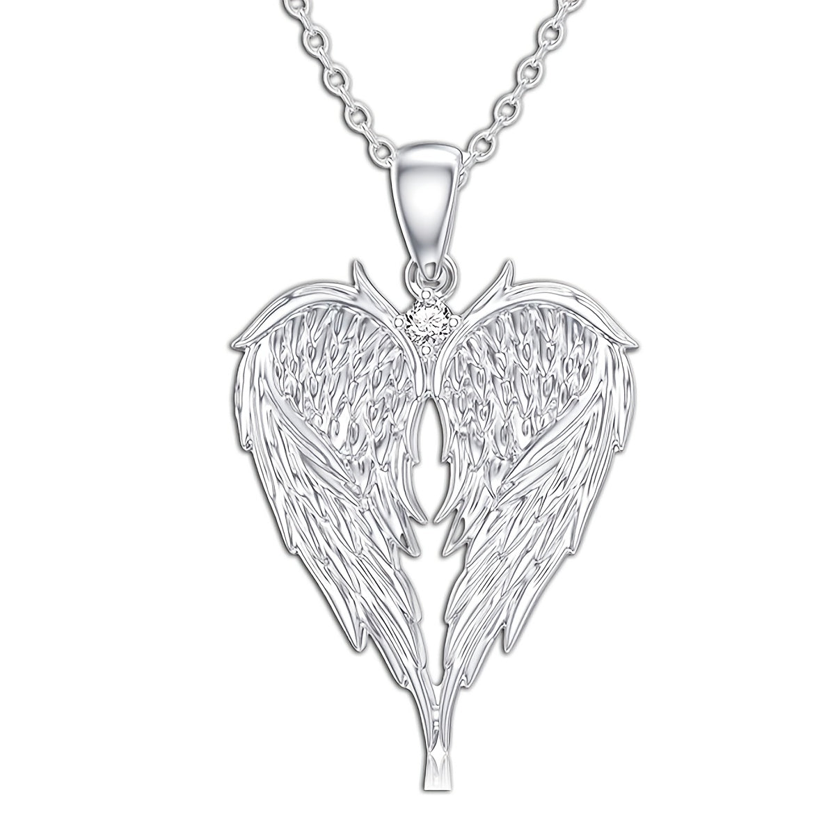 A Pair of Stylish And Elegant Angel Wings Heart-Shaped Love Pendant Earrings, Or a Heart-Shaped Pendant Necklace, Exquisite Holiday Birthday Party Memorabilia Gifts, Christmas Valentine'S Day Mother'S Day Presents, Jewelry Accessories