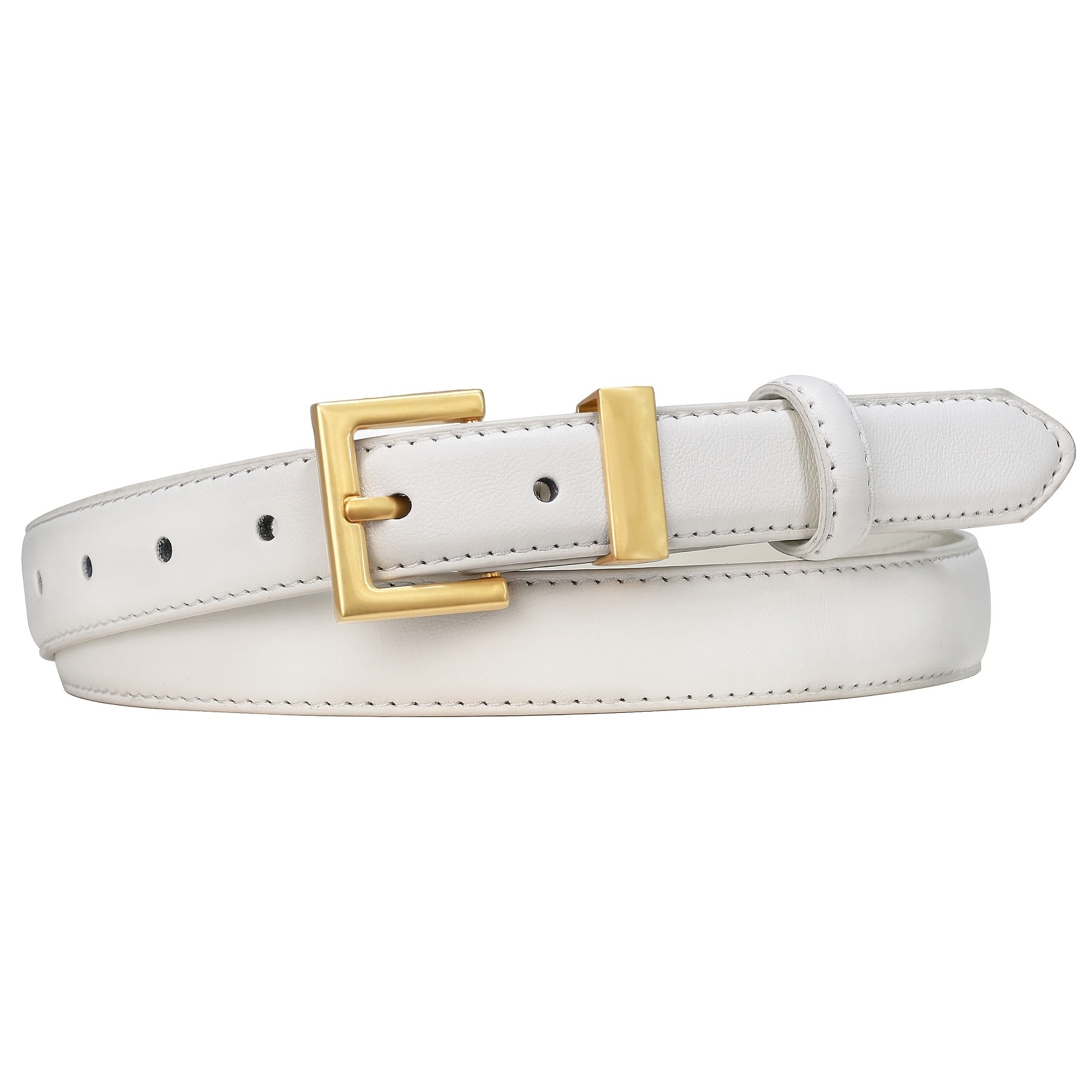 Women's Belt with Square Buckle - Casual & Dress Belt Suitable for Jeans Pants Dresses, Wedding,, Daily Wear - Hand Washable Belt with Buckle for Jeans & Dress Outfits