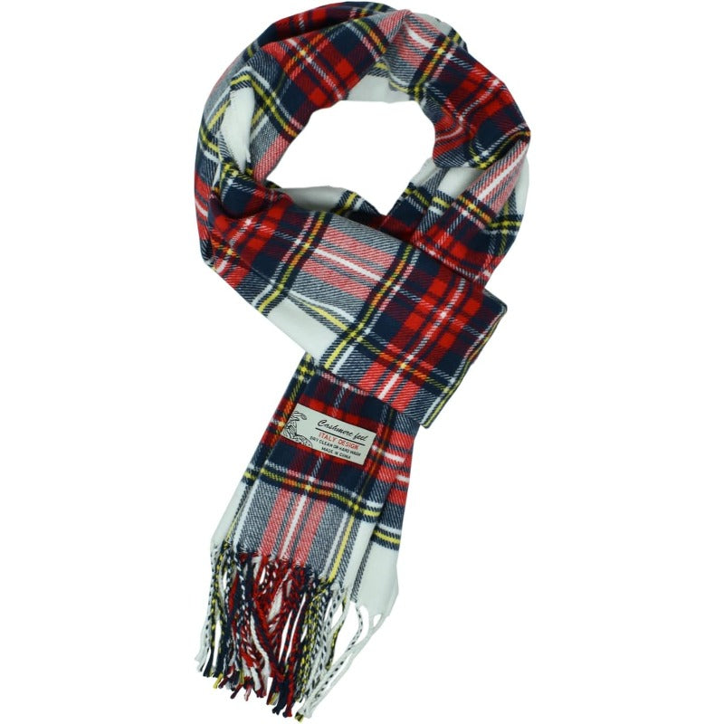 Scottish Stewart Tartan Plaid Luxurious Winter Scarf Soft Cashmere Feel 72"x12", Scottish Heritage Holiday Gift