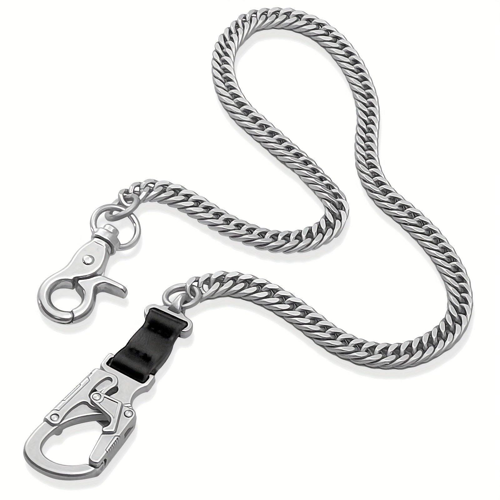 Ahiller Business Style Wallet Chain, Hip Hop Style Keychain - Dual Lock Security Design, Outdoor Camping, Traveling Accessory for Motorcycle/Daily Use with Scratch Resistant Coating, Men's EDC Carrying Gear Chain, Perfect Gift for Boyfriends And Dads, Dai