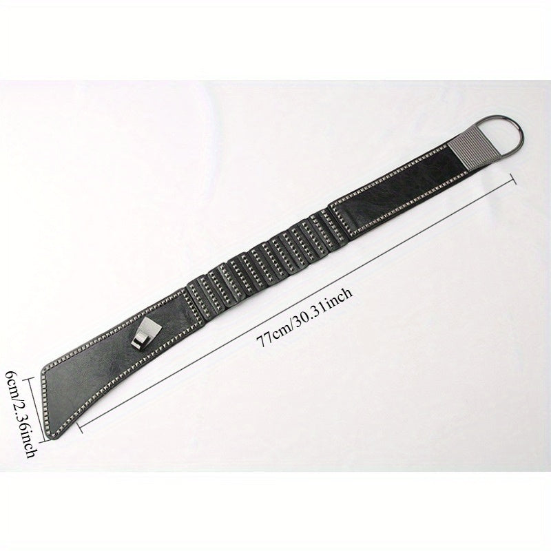 A Fashionable Rivet Elastic Belt Is Suitable for Ladies to Wear As an Accessory at Banquets, Events, Parties, Etc