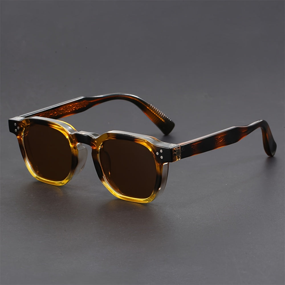 Fashionable Polygonal Full-frame AC Lens Men's Sunglasses -  Bohemian Style Fashionable Sunglasses, Suitable for Photography, Parties, Decorative Sunglasses - Ideal Gift, Casual Design