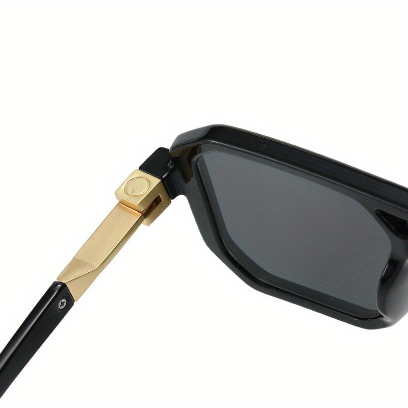 Unisex Oversized Square Retro, Tortoiseshell Arms, Fashion Shades for Men Women, Comes with Case and Cleaning Cloth, Ideal for Daily Wear