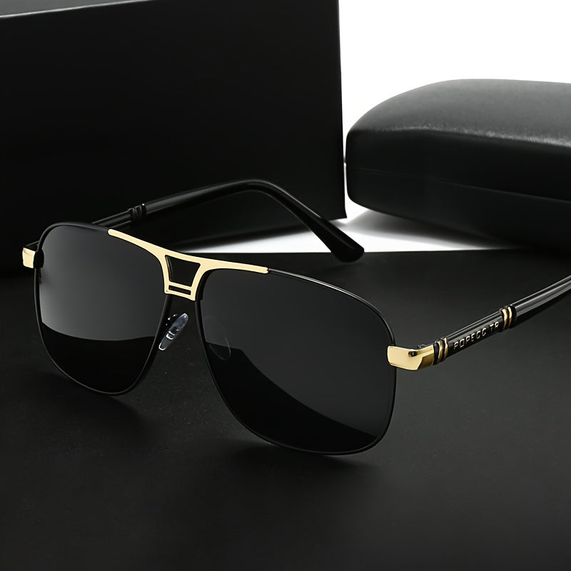 Men'S Oversized Frame Sunglasses - Black to Red Gradient TAC Lens Non-Eyewear, Full-Rim Spectacle Frames (>139Mm) for Formal & Everyday Outfits - Easy-Clean Lens Surface, Stylish Eyewear, Polished End